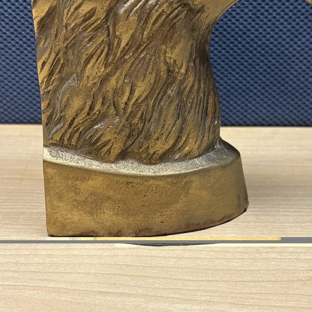 VTG Brass Bald Eagle Bird Heads Bookend Korea Federal Style Classic Decor